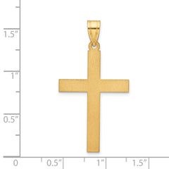 14k Sandblasted Cross Pendant - 3