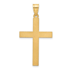 14k Sandblasted Cross Pendant - 3