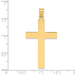 14k Sandblasted Cross Pendant - 4