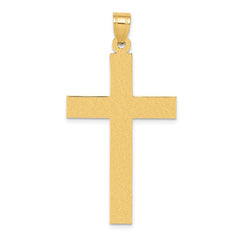 14k Sandblasted Cross Pendant - 4