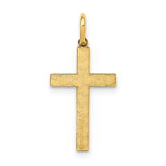 14K Laser Designed Cross Charm - 4