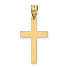 14k Florentine Satin Cross Pendant - 3