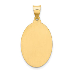 14k Polished and Satin Our Lady Guadalupe Medal Hollow Pendant - 3