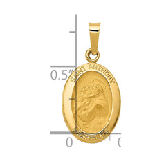14k Polished and Satin St. Anthony Medal Hollow Pendant - 4