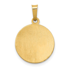 14k Polished and Satin St. Barbara Medal Hollow Pendant - 2