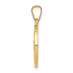 14k Polished and Satin St. Christopher Medal Hollow Pendant - 2