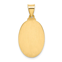 14k Polished and Satin St. Christopher Medal Hollow Pendant - 4