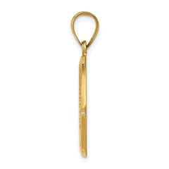 14k Polished and Satin St Christopher Medal Hollow Pendant - 2