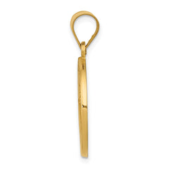14k Polished and Satin St George Medal Hollow Pendant - 2