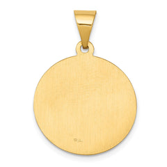 14k Polished and Satin St George Medal Hollow Pendant - 2