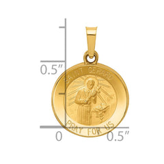 14k Polished and Satin St Gerard Medal Hollow Pendant - 2