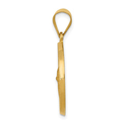14k Polished and Satin St Gerard Medal Hollow Pendant