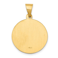 14k Polished and Satin St John Baptist Medal Hollow Pendant - 4