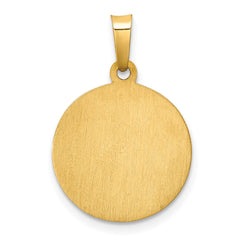 14k Polished and Satin St Jude Thaddeus Medal Hollow Pendant - 4