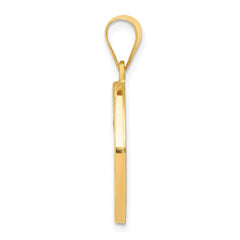 14k Polished and Satin St Matthew Medal Hollow Pendant - 2