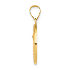 14k Polished and Satin St Michael Medal Hollow Pendant - 2