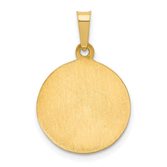 14k Polished and Satin St Peregrine Medal Hollow Pendant - 2