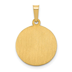 14k Polished and Satin St Peter Medal Hollow Pendant - 2