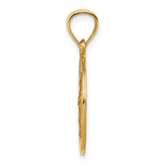 14k Polished and Satin St Raphael Medal Hollow Pendant - 2