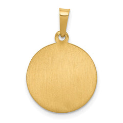 14k Polished and Satin St Theresa Medal Hollow Pendant - 2