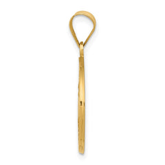 14k Polished and Satin St Theresa Medal Hollow Pendant