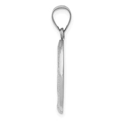14k White Gold Polished / Satin Miraculous Medal Hollow Pendant - 3
