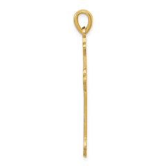 14k Budded Cross Pendant - 4