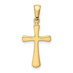 14k Polished Cross Pendant - 40