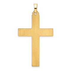 14k Brushed and Polished Latin Cross Pendant - 2
