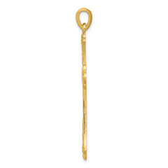 14k Fleur De Lis Cross Pendant - 6