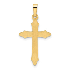 14k Textured and Polished Passion Cross Pendant - 2