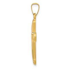 14k Polished Rounded Cross Pendant - 2