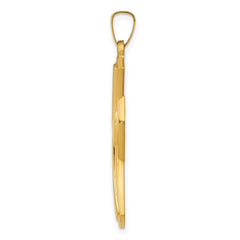 14k Polished Cross Pendant - 42
