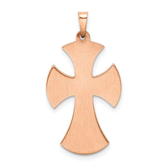 14k Polished Cross Pendant - 42