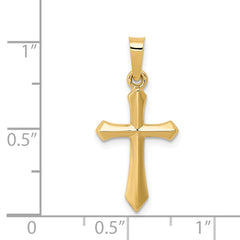 14k Polished Cross Pendant - 43