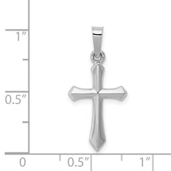 14k White Gold Polished Cross Pendant - 7