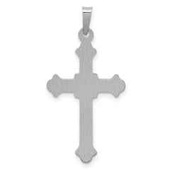 14k White Gold Polished INRI Crucifix Pendant - 2