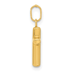 14k Hollow Cross Pendant - 22