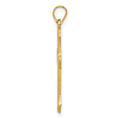 14k Budded Cross Pendant - 6