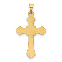 14k Budded Cross Pendant - 6