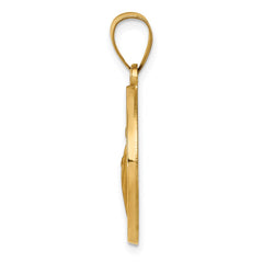 14K Polished / Satin Hollow Spanish St. Jude Thaddeus Medal