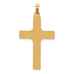 14k Hollow Polished Center X Cross