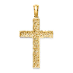 14K Nugget Cross Pendant - 3