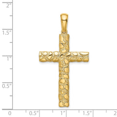 14K Nugget Cross Pendant - 3