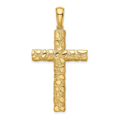 14K Nugget Cross Pendant - 3