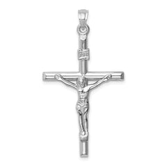 14k White Gold Hollow Crucifix Pendant - 2