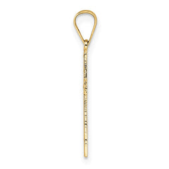 14k Polished Solid Cross Pendant - 3