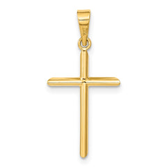 14K Polished Cross Pendant - 7
