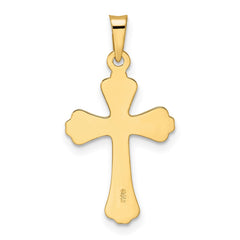 14k Polished Solid Fancy Design Cross Pendant - 2