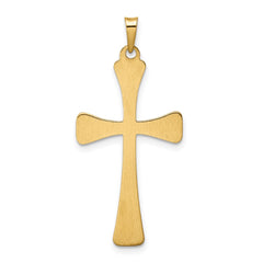 14k Polished Hollow Cross Pendant - 4